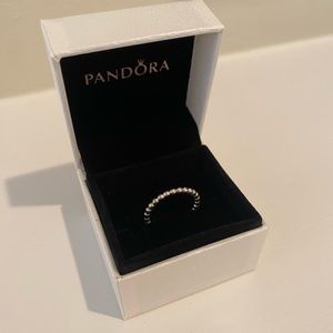 Authentic Pandora Beaded Stacking Ring size 6 /52
